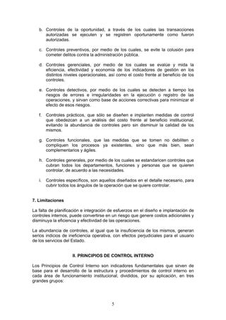 Marco Conceptual De Control Interno Gubernamental Pdf