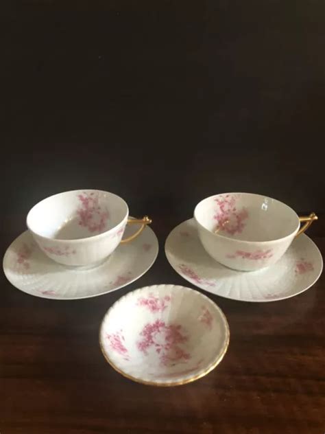 VINTAGE CH FIELD HAVILAND Limoges Fine China Pink Floral Cup Saucer