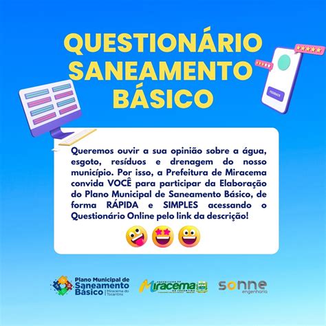 PREFEITURA LANÇA QUESTIONÁRIO PARA ELABORAÇÃO DO PLANO MUNICIPAL DE