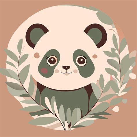 Premium Vector Hello Panda Vector Illustration