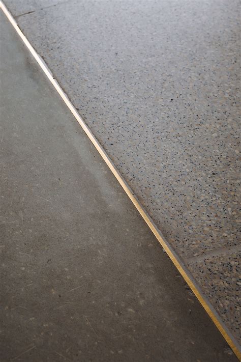 Terrazzo Floor With Brass Inlay