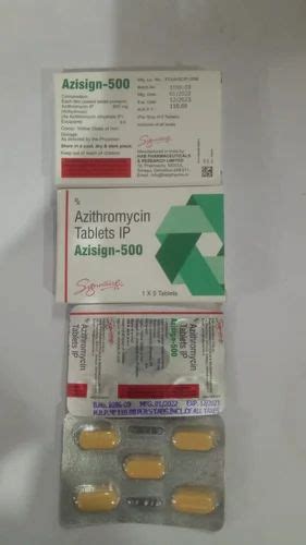 Azisign 500mg Azithromycin Tablet At Rs 100 Box Azithromycin Tablets