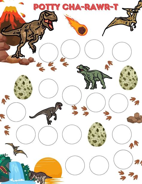 Dinosaur Potty Training Chat Printable Potty Training Chart Potty