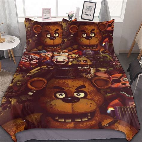 Five Nights At Freddys 3 Piece Bedding Set Warm And Comfortable Soft Duvet Cover Bed Set With 1