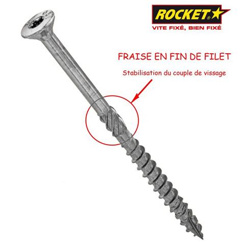 Vis Charpente Rocket 6 X 200 TX 30 Boite De 100 Manubricole