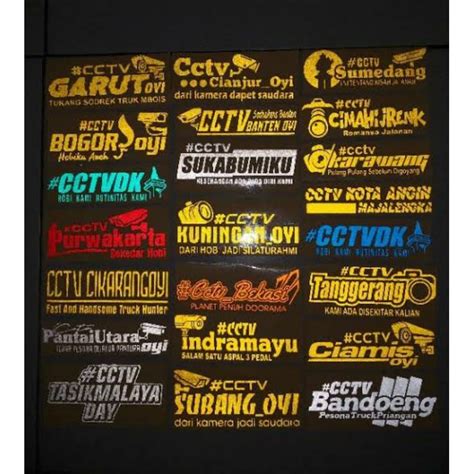 Jual STICKER CCTV TRUK MANIA TERBARU STICKER TRUCK OLENG Shopee Indonesia