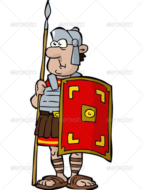 Legionnaire Legionnaire Roman Soldiers Cartoon Man