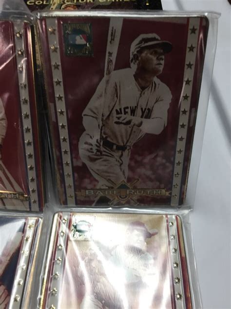 RARE 1994 Metallic Impressions Cooperstown Collection 5 Card Babe Ruth