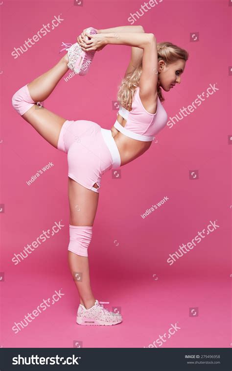 Beautiful Sexy Blonde Woman Perfect Athletic Stock Photo 279496958 Shutterstock