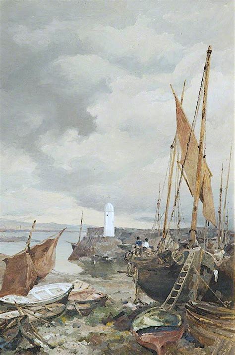 Port St Mary Harbour Painting John Miller Nicholson Oil Paintings