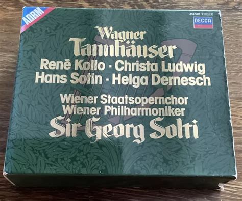 WAGNER TANNHÄUSER SIR Georg Solti Vienna Philharmonic Decca 3CD Box