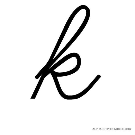 K In Cursive Lowercase | Download Printable Cursive Alphabet Free!