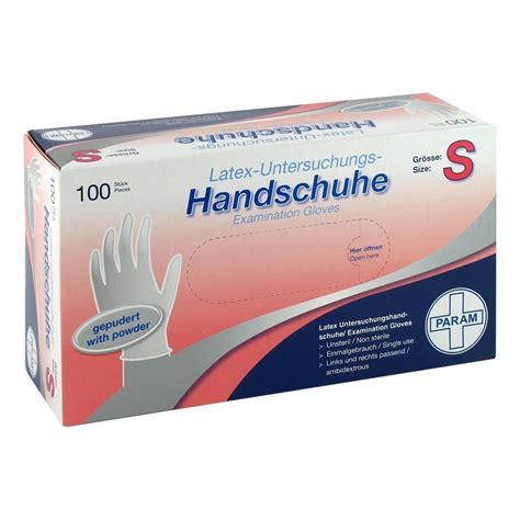 HANDSCHUHE Einmal Latex gepudert S 100 Stück medpex