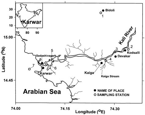 Kali River India Map