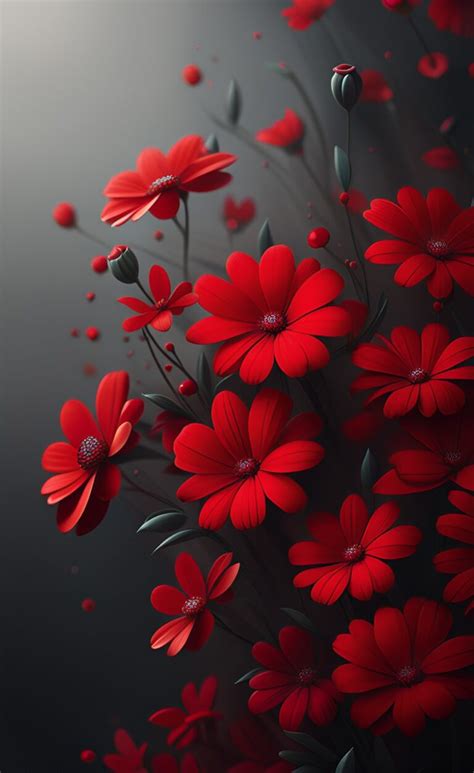 Red Flowers Iphone Wallpaper K E T M K Lt R