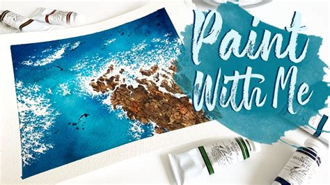 Paint With Me Ocean Real Time Watercolor Painting Youtube