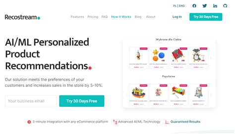 Recostream AI ML Personalized Recommendations Engine Stratoflow