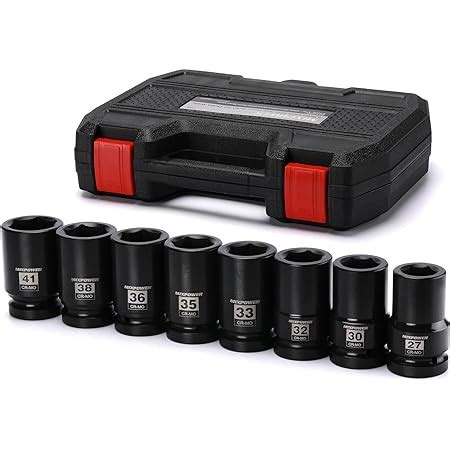 Amazon Mixpower Pieces Inch Drive Deep Impact Socket Set