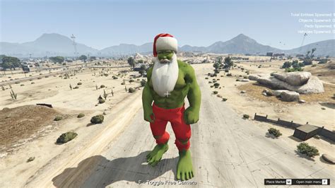 Santa Hulk Claus Add On Ped V10 Gta 5 Mod