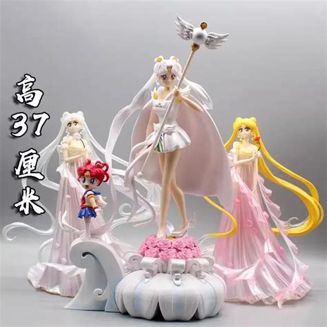 37cm Anime Sailor Moon Figure Tsukino Usagi Sailor Universe Scene Model