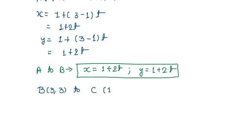 Solved The Parametric Equations X X1 Xilt Y Yi Y2 Yi T Where 0