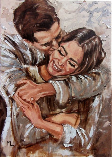 Art And Illustration Couple Painting Love Painting Figure Painting