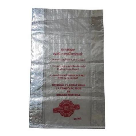 Toolasian Rectangular Transparent Pp Woven Laminated Printed Bag At Rs