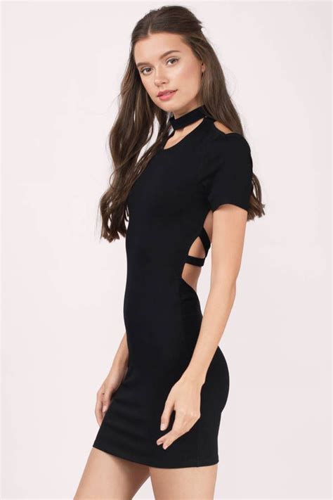 Flaunt It Black Bodycon Dress Backless Bodycon Dresses Sexy Dresses