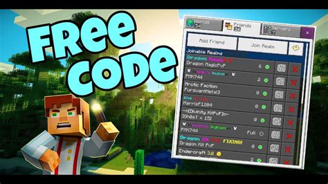 JOIN MY FREE MINECRAFT REALM 1 19 2022 MCPE PS4 XBOX PC CODE IN