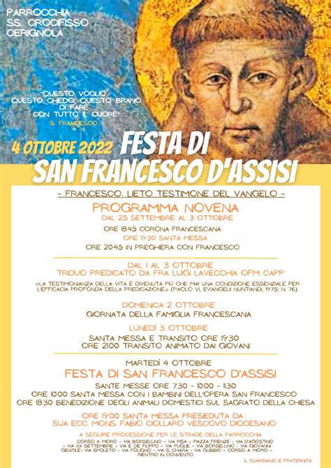 Festa San Francesco Diocesi Di Cerignola Ascoli Satriano