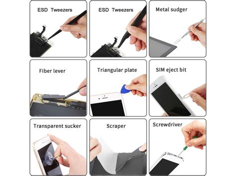 Professional Electronics Opening Pry Tool Repair Kit With Metal Spudger