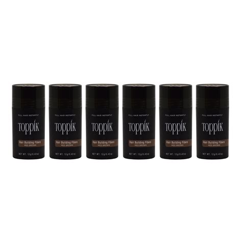 Toppik Hair Building Fibers Medium Brown 0 42 Oz Pack Of 6