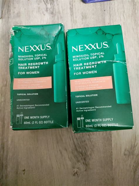 2 Nexxus Minoxidil Topical Solution 2 Hair Regrowth Treatment For