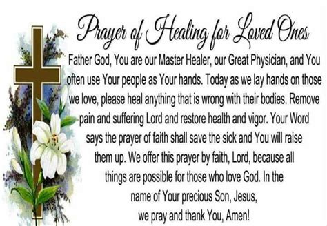 Prayer of Healing for Loved Ones | Prayers for healing, Prayer for love ...