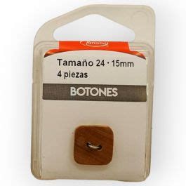 Botones en Cajita 15 mm Madera Natural Mod 1532428 Mercería Parisina