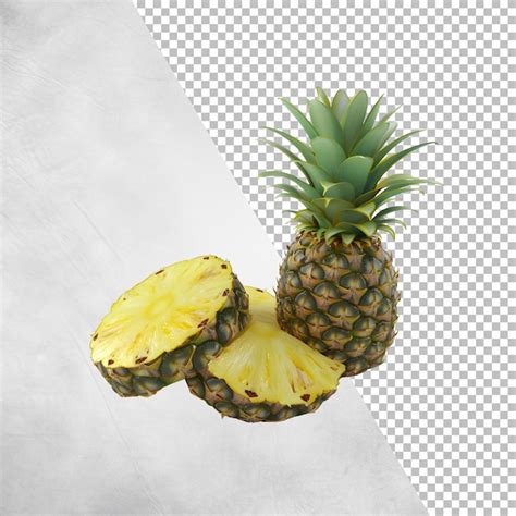 Premium Psd Pineapple Slices Isolated On Transparent Background