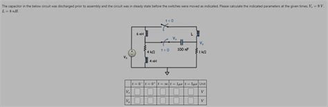 The Capacitor In The Below Circuit Was Discharged Chegg