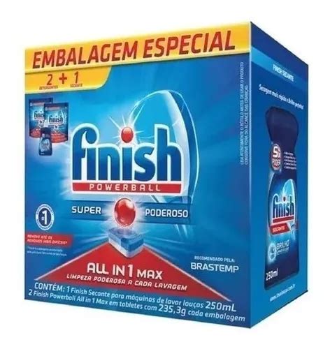 Kit Finish Lava Lou A Detergentes Powerball Secante Escorrega O