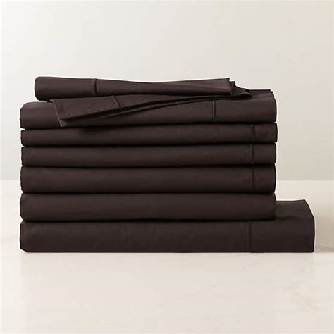 Marisal Organic Cotton Percale 400 Thread Count White With Black King