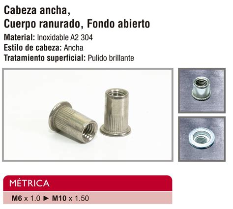 Tuerca Remachable Inoxidable Soluciones Y Anclajes