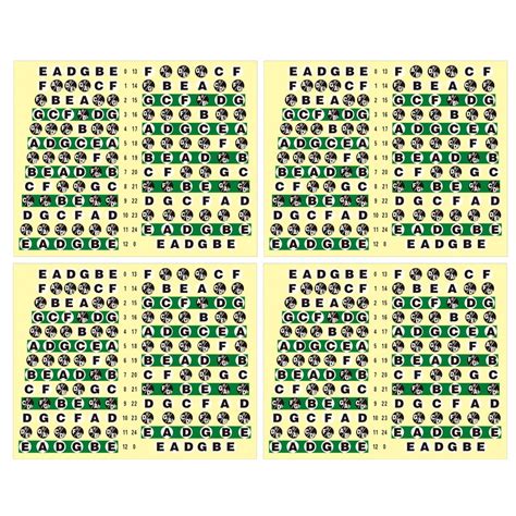 Puree For Notes Bass Guitar Accessories Stickers Fingerboard Learning