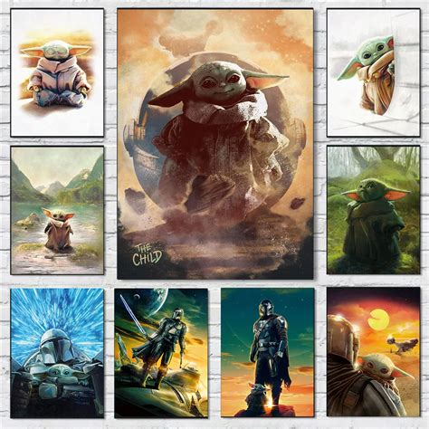 Affiche Imprim E De La S Rie T L Vis E Disney The Mandalorian Grogu