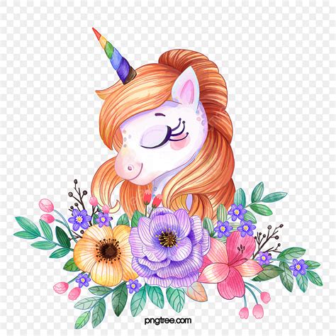 Pintado A Mano De Acuarela Unicornio Png Dibujos Clipart De Unicornio