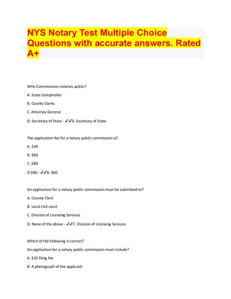 Notary Public Test Questions And Answers How To Pass The Not