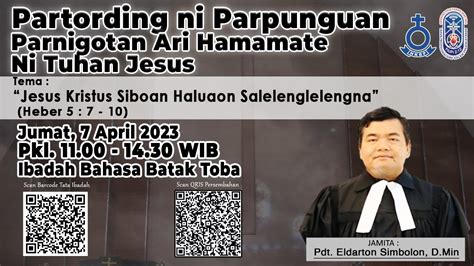 Parningotan Ari Hamamate Ni Tuhan Jesus Jumat April Pkl