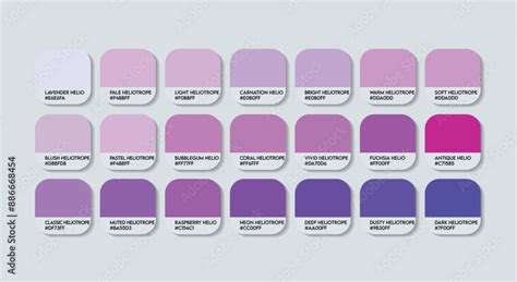 Heliotrope Color Palette Heliotrope Color Guide Palette With Color