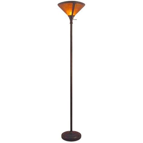 Mission Craftsman Mica Torchiere Floor Lamp Floor Lamp Torchiere