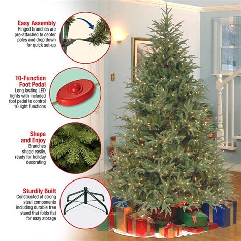 National Tree Company 75 Ft Fraser Fir Pre Lit Artificial Christmas Tree With Led Lights In The