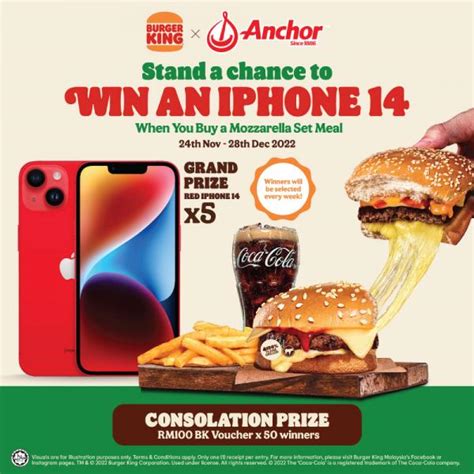 Burger King Order Mozzarella King Burger Win IPhone 14 Promotion 24