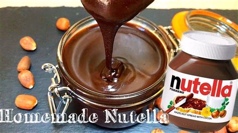 Homemade Nutella Recipe Chocolate Hazelnut Spread Youtube